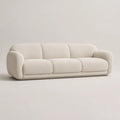 Divano 3 posti in tessuto bouclé crema, 230 x 95 x 80 cm