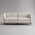 Divano 3 posti beige chiaro in tessuto con struttura in legno, 190 x 82 x 84 cm